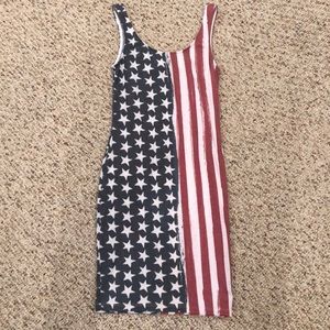 American flag bodycon dress